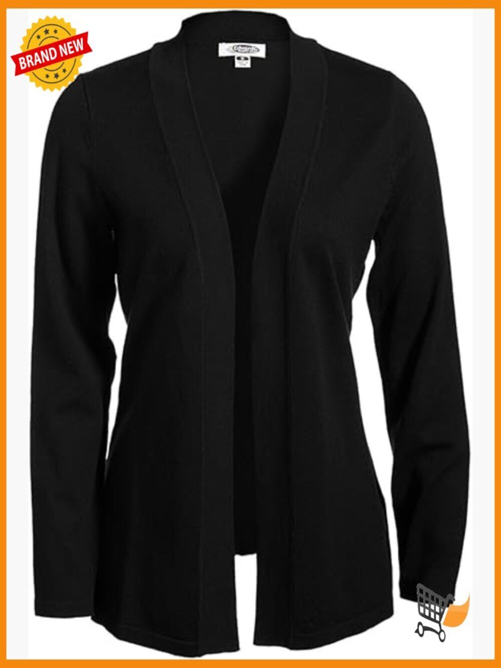Women's Long Cardigan Open Front Fine Gauge Soft Cotton Blend